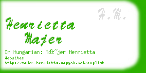 henrietta majer business card